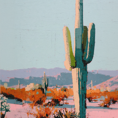 Desert Botanical — 3D UV Textured Art Print (Choose Your Design)