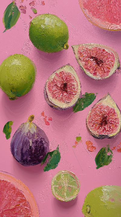 Citrus & Fig Medley — 3D UV Textured Art Print (Choose Your Design)