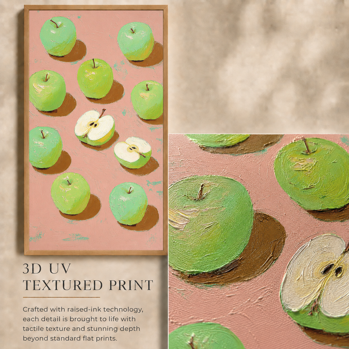 Apple Pop — 3D UV Textured Wall Art Print