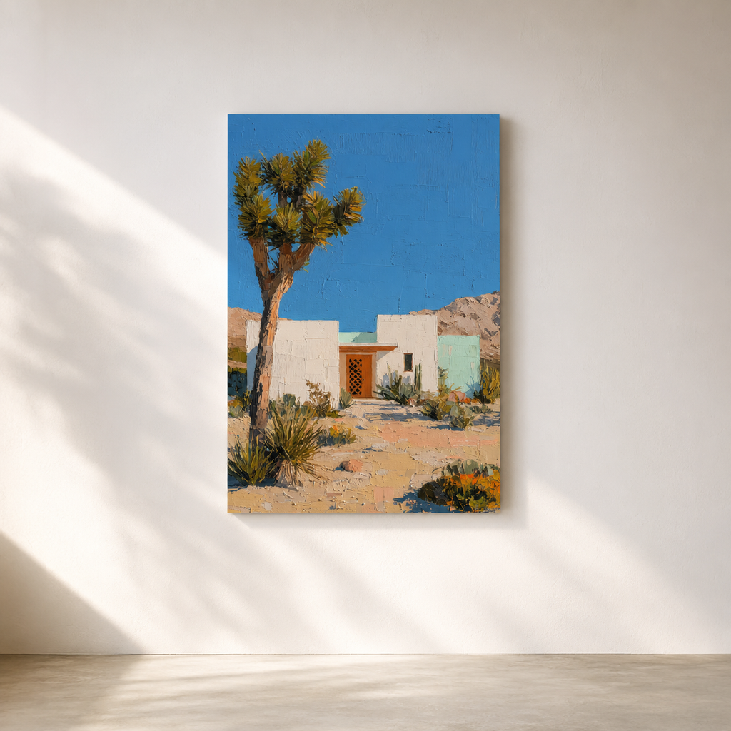 Joshua Tree 3D UV textured wall art print on white wall