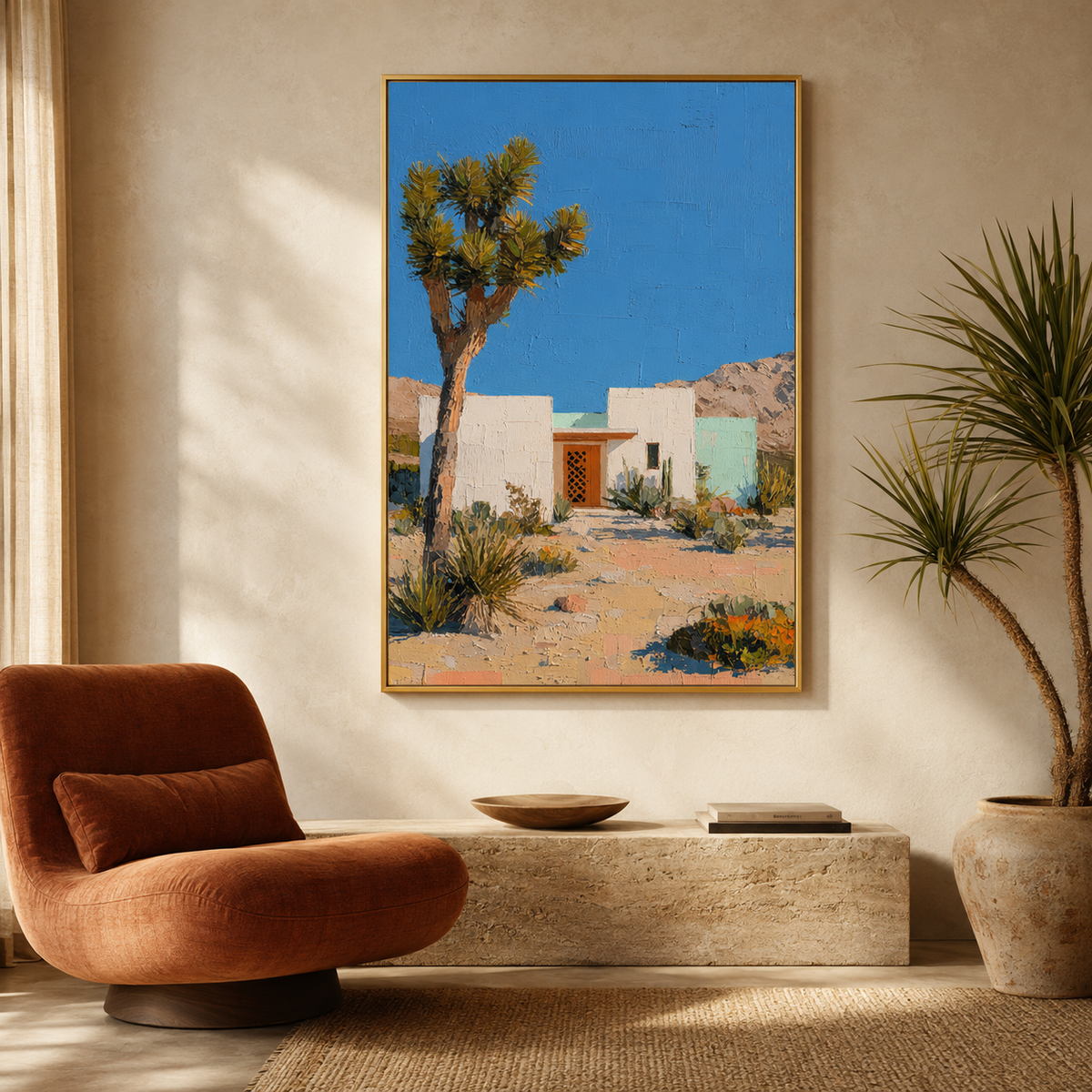 Joshua Tree wall art print in living room
