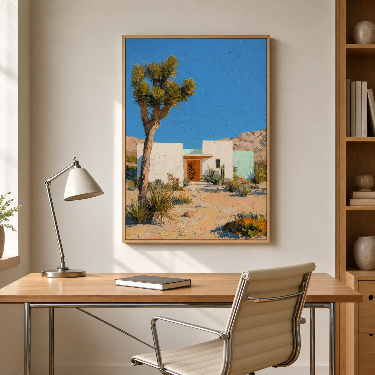 Joshua Tree wall art print in bedroom
