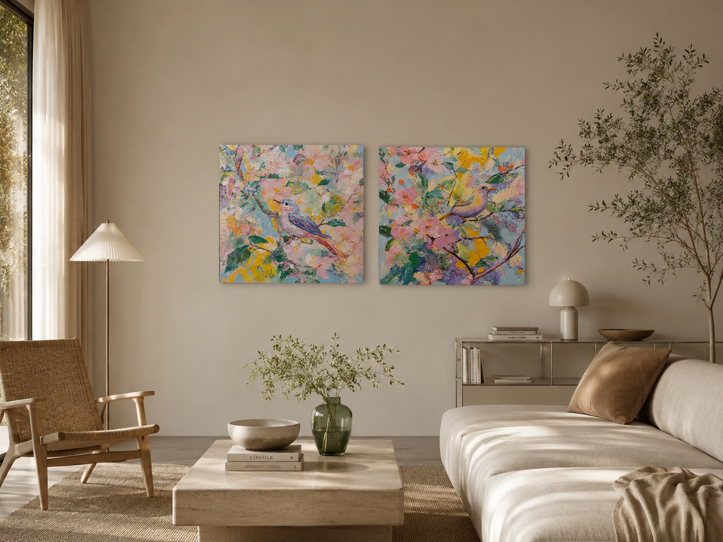 Springlight — 3-Piece 3D UV Textured Wall Art Set