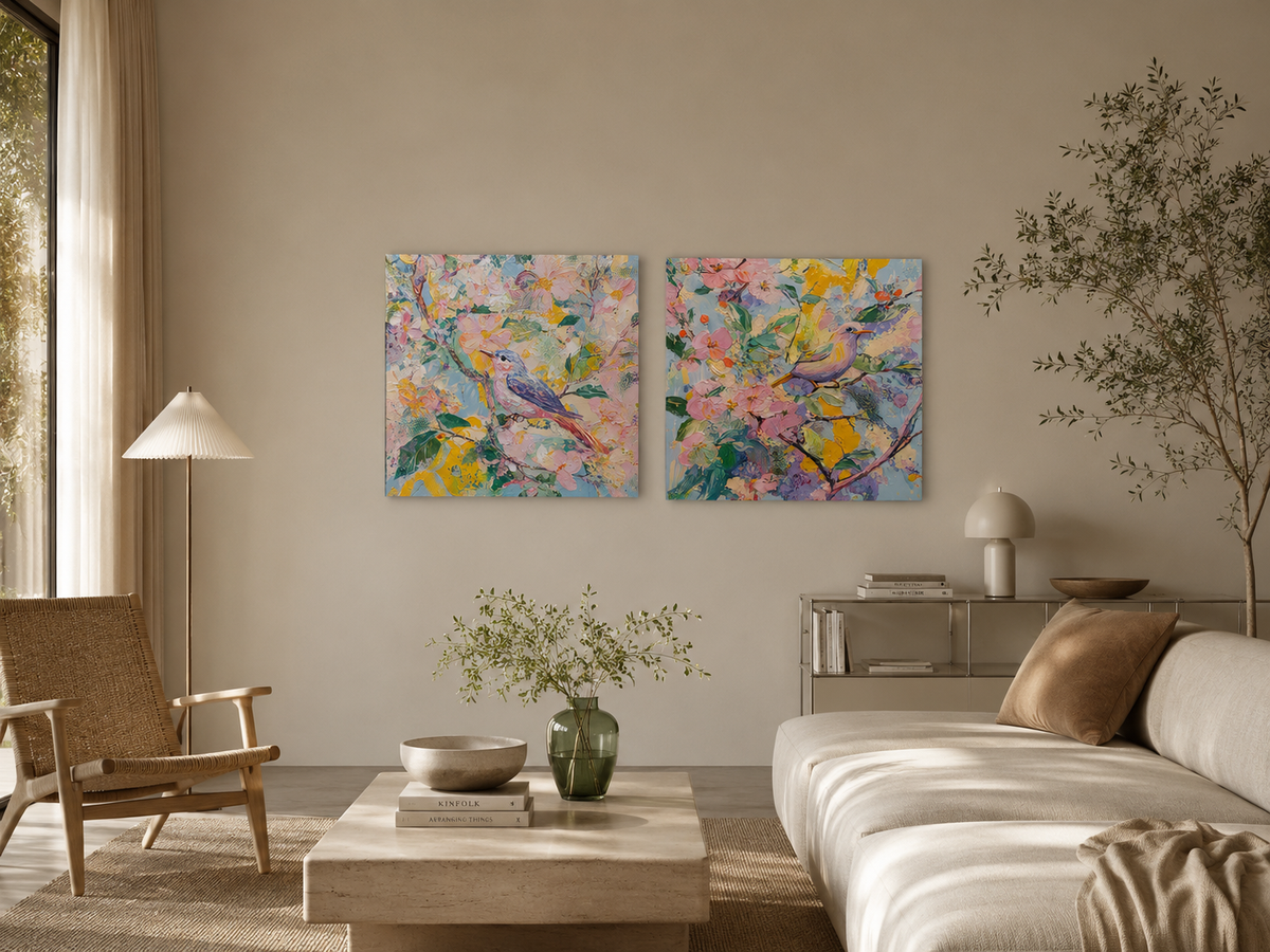 Springlight — 3-Piece 3D UV Textured Wall Art Set