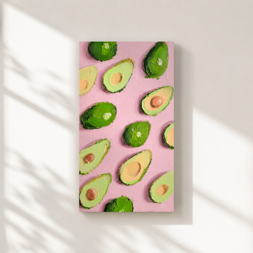 Avocado Pop — 3D UV Textured Wall Art Print