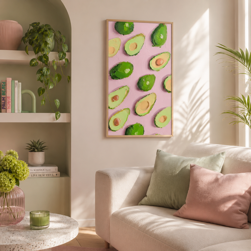 Avocado Pop — 3D UV Textured Wall Art Print
