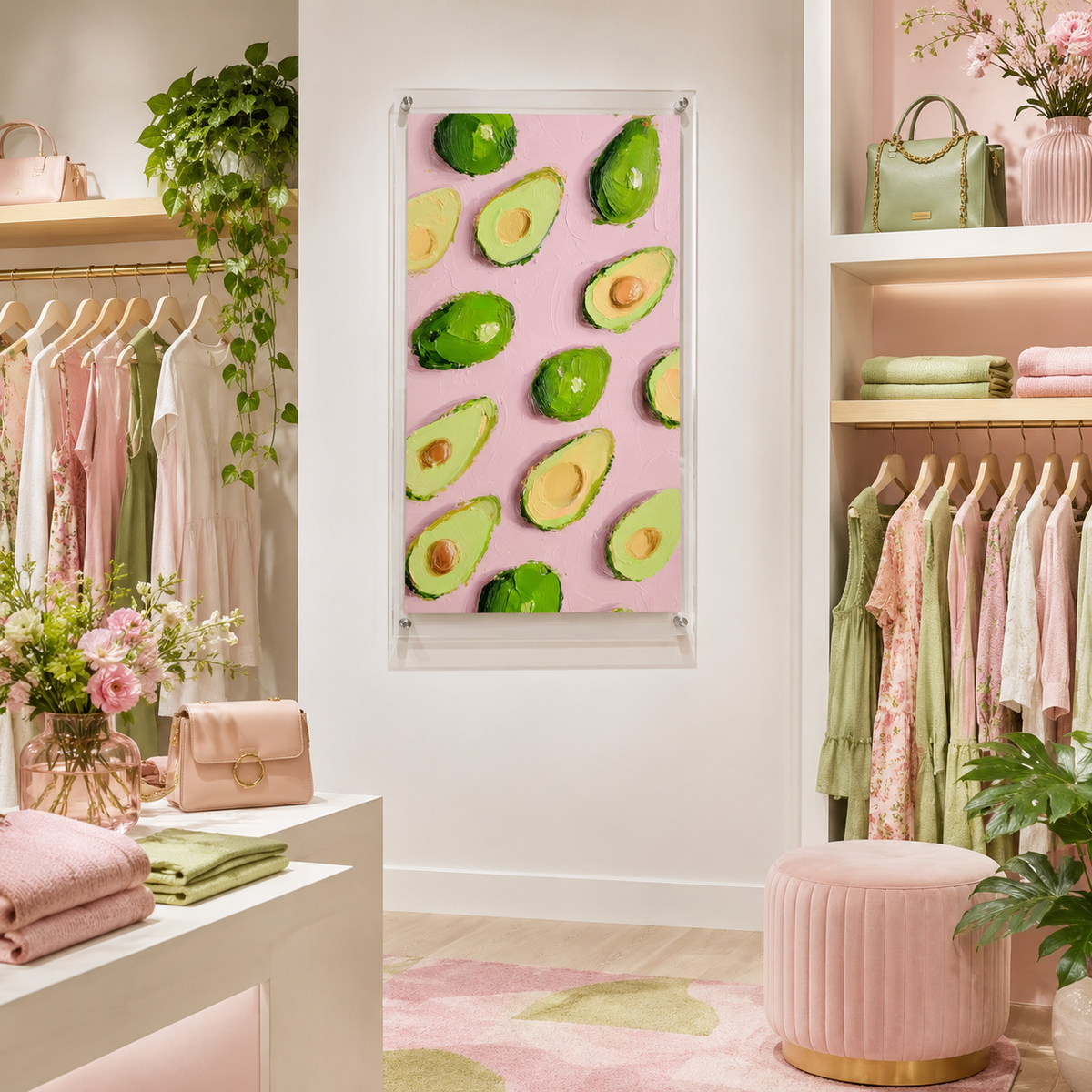 Avocado Pop — 3D UV Textured Wall Art Print