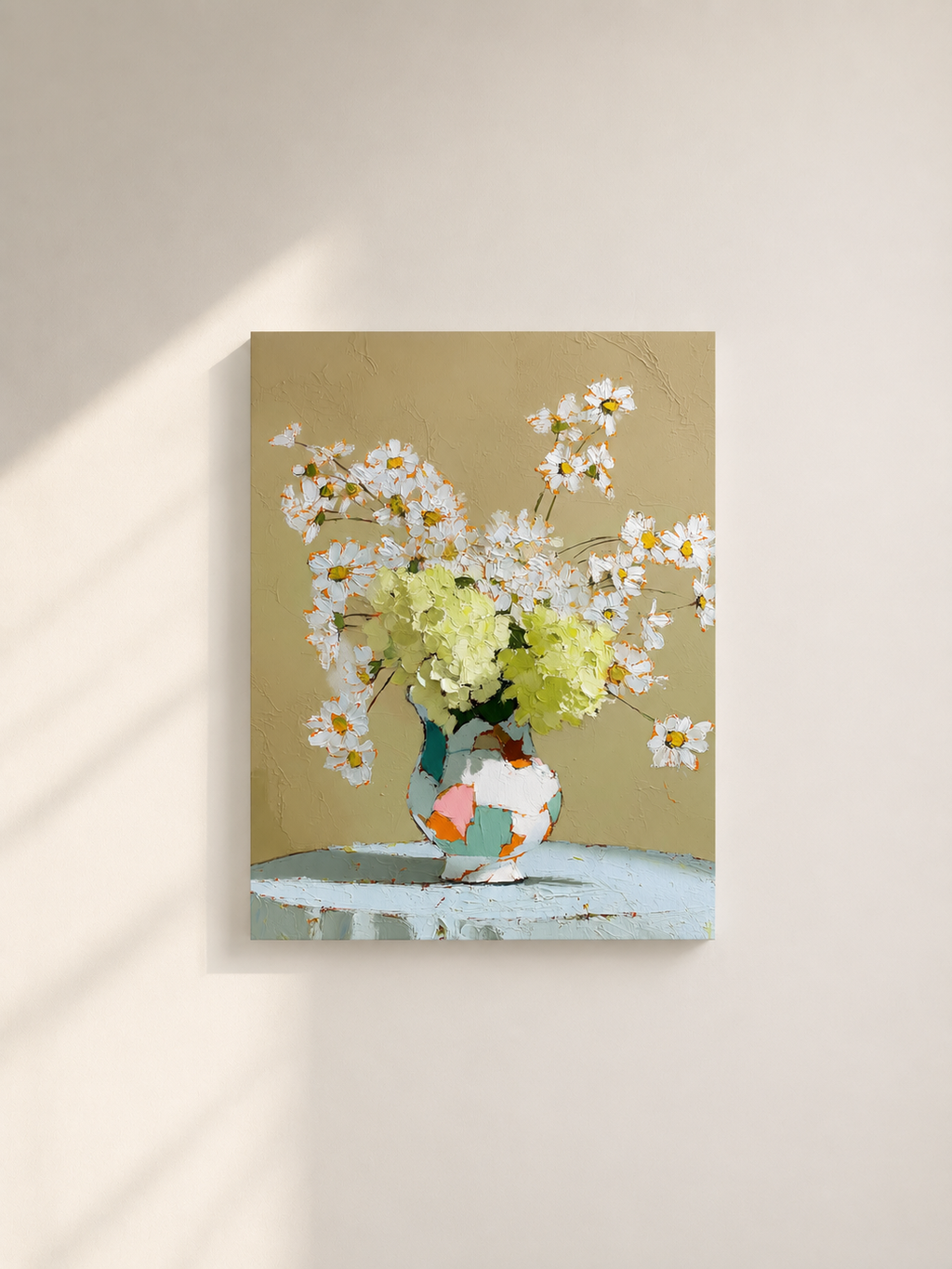 Daisies & Hydrangeas — 3D UV Textured Wall Art Print