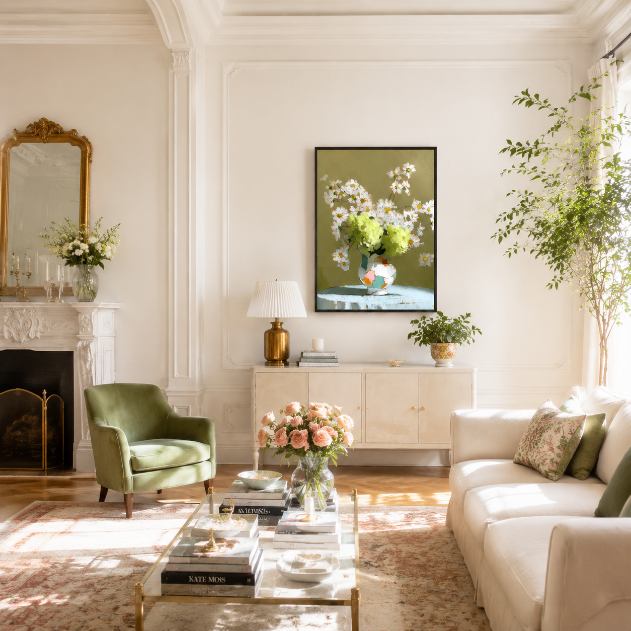 Daisies & Hydrangeas — 3D UV Textured Wall Art Print