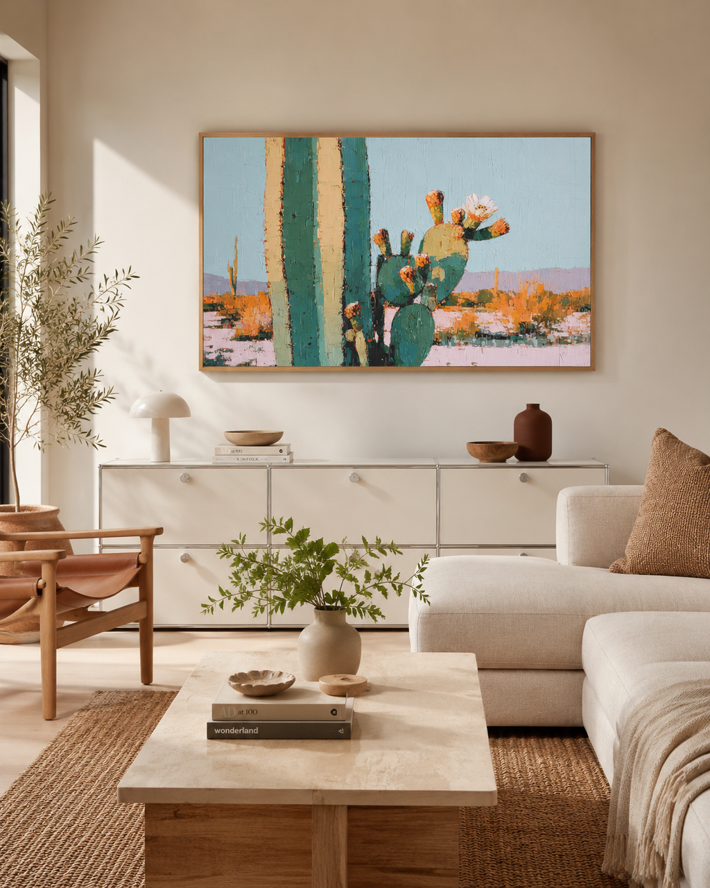 Cactus Flower — 3D UV Textured Wall Art Print (Horizontal)
