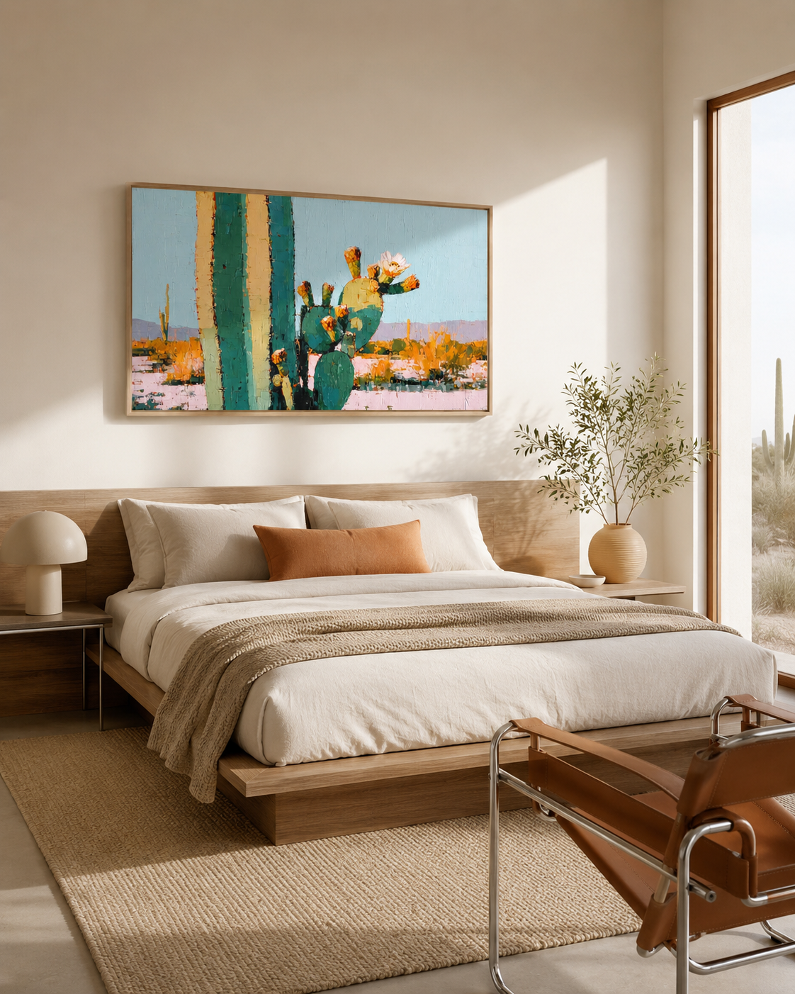Cactus Flower — 3D UV Textured Wall Art Print (Horizontal)