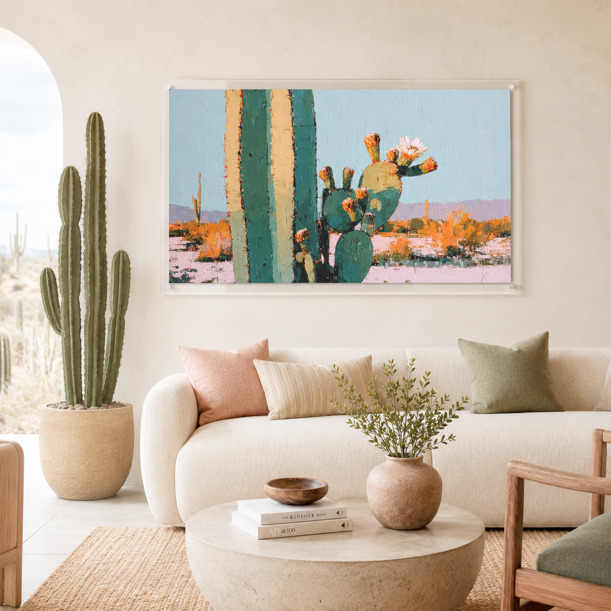 Cactus Flower — 3D UV Textured Wall Art Print (Horizontal)