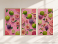 Citrus & Fig Medley — 3-Piece 3D UV Textured Wall Art Set