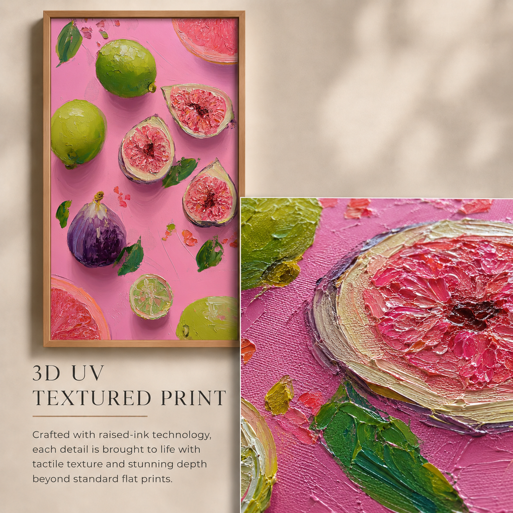 Citrus & Fig Medley — 3D UV Textured Art Print (Choose Your Design)