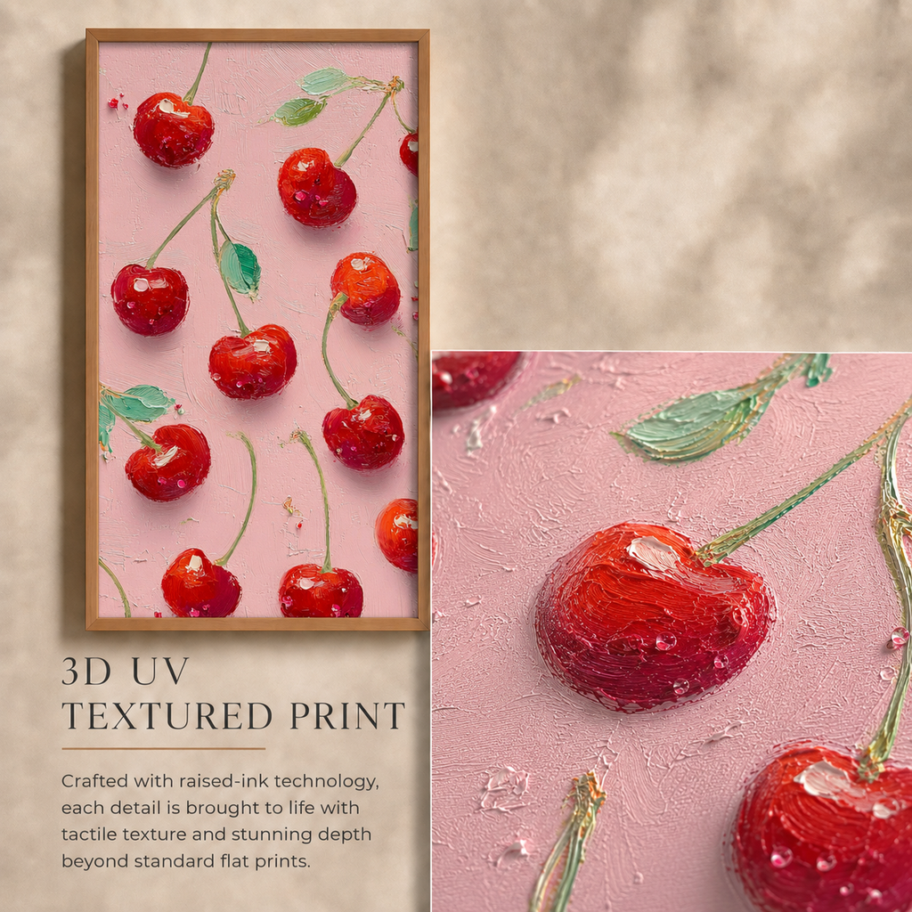 Cherry Pop — 3D UV Textured Wall Art Print