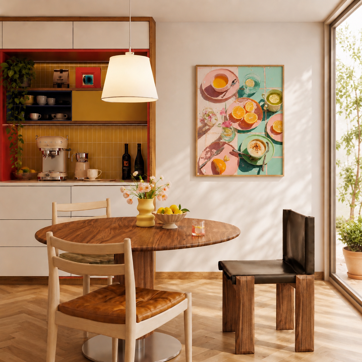 Citrus Tea Table — 3D UV Textured Wall Art Print