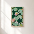 Emerald Lotus Pond — 3D UV Textured Wall Art Print