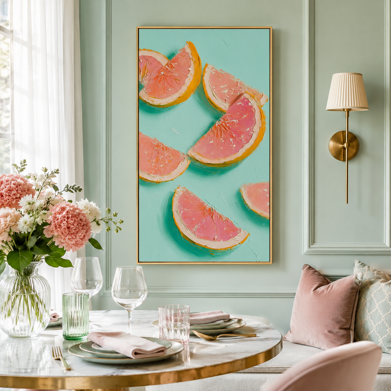 Grapefruit Pop — 3D UV Textured Wall Art Print