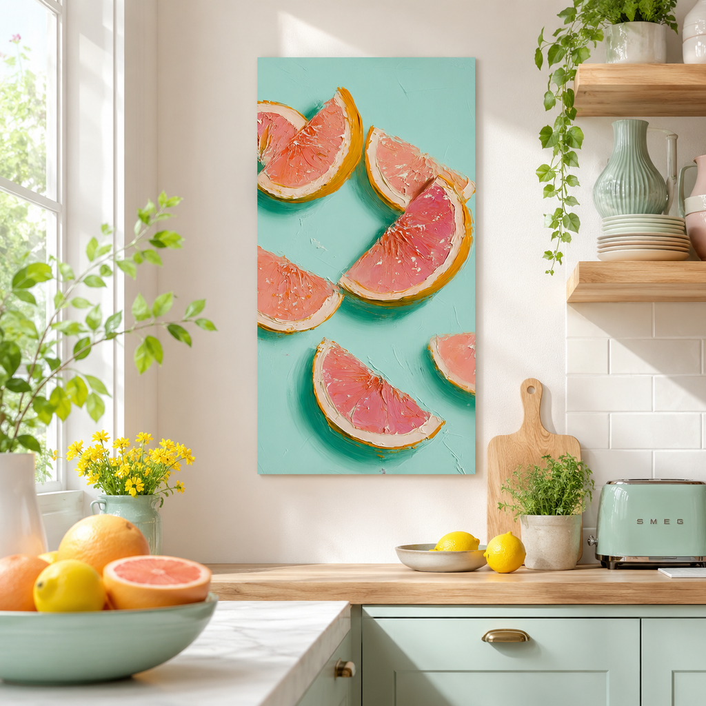 Grapefruit Pop — 3D UV Textured Wall Art Print