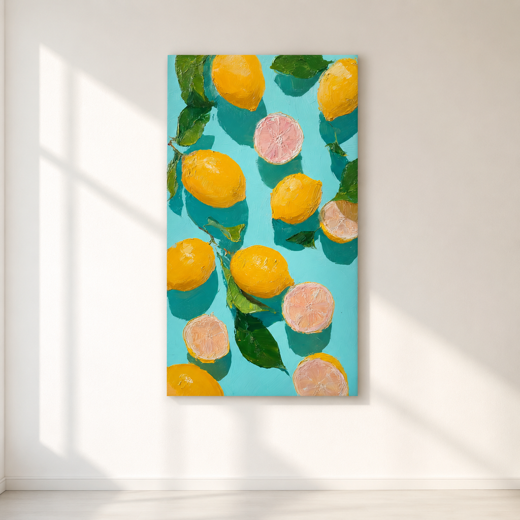 Lemon Pop — 3D UV Textured Wall Art Print