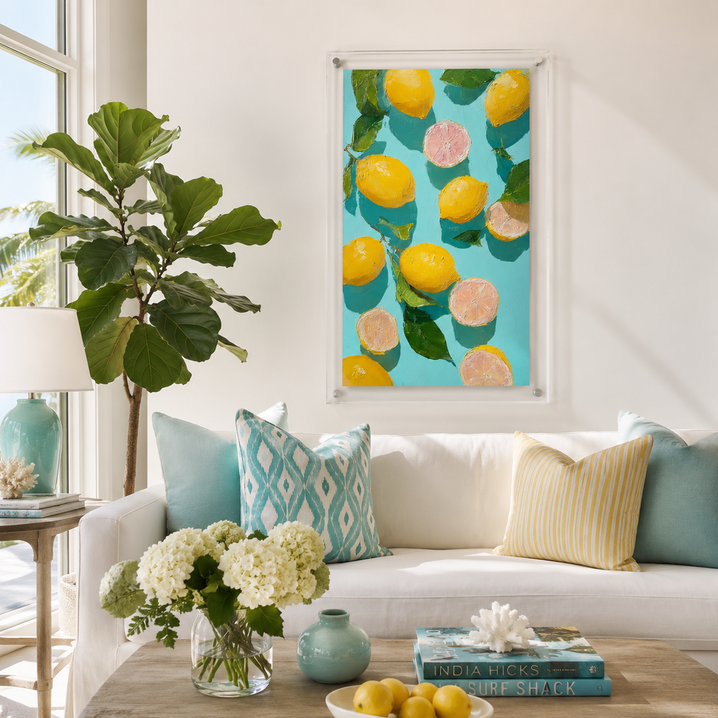 Lemon Pop — 3D UV Textured Wall Art Print