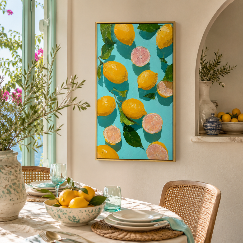 Lemon Pop — 3D UV Textured Wall Art Print