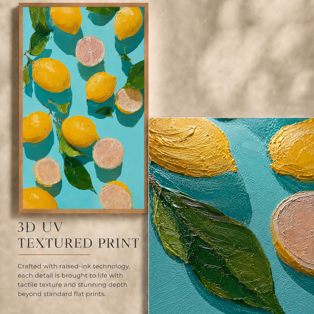 Lemon Pop — 3D UV Textured Wall Art Print