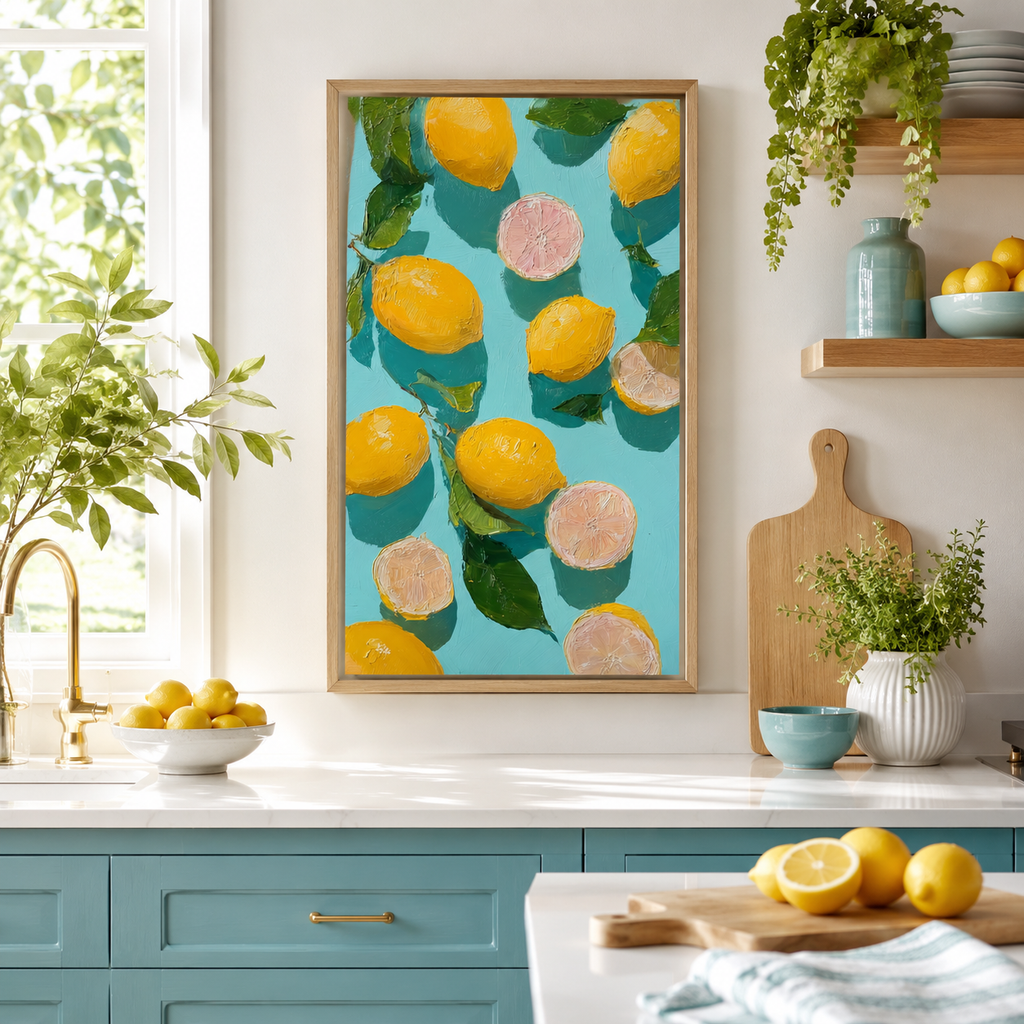 Lemon Pop — 3D UV Textured Wall Art Print