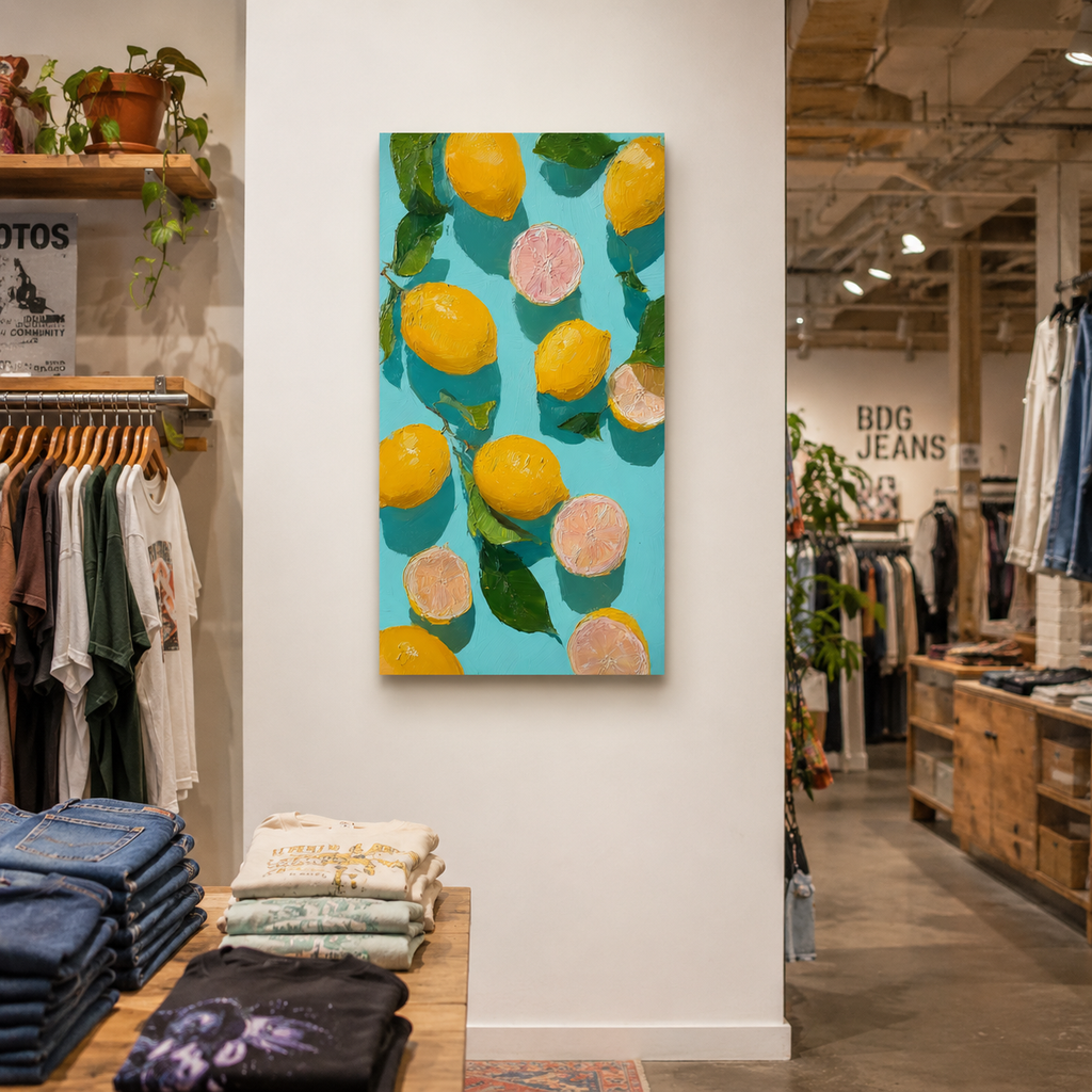 Lemon Pop — 3D UV Textured Wall Art Print
