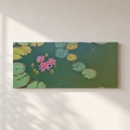 Pink Lotus Lake — Panoramic 2:1 — 3D UV Textured Wall Art Print