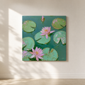 Pink Lotus Pond — 3D UV Textured Wall Art Print