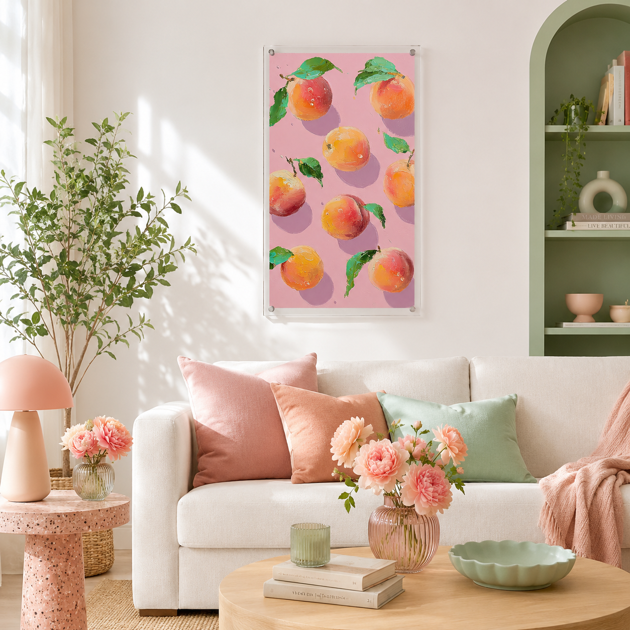 Peach Pop — 3D UV Textured Wall Art Print