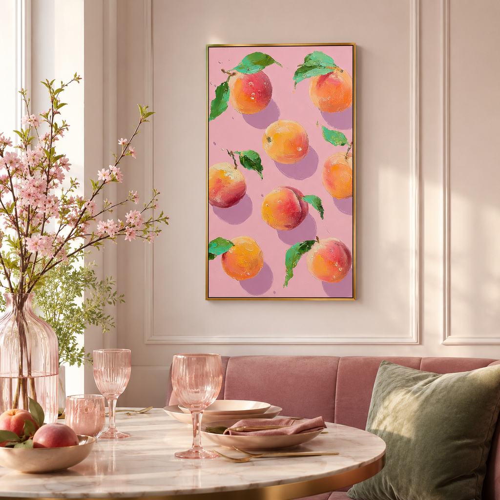Peach Pop — 3D UV Textured Wall Art Print