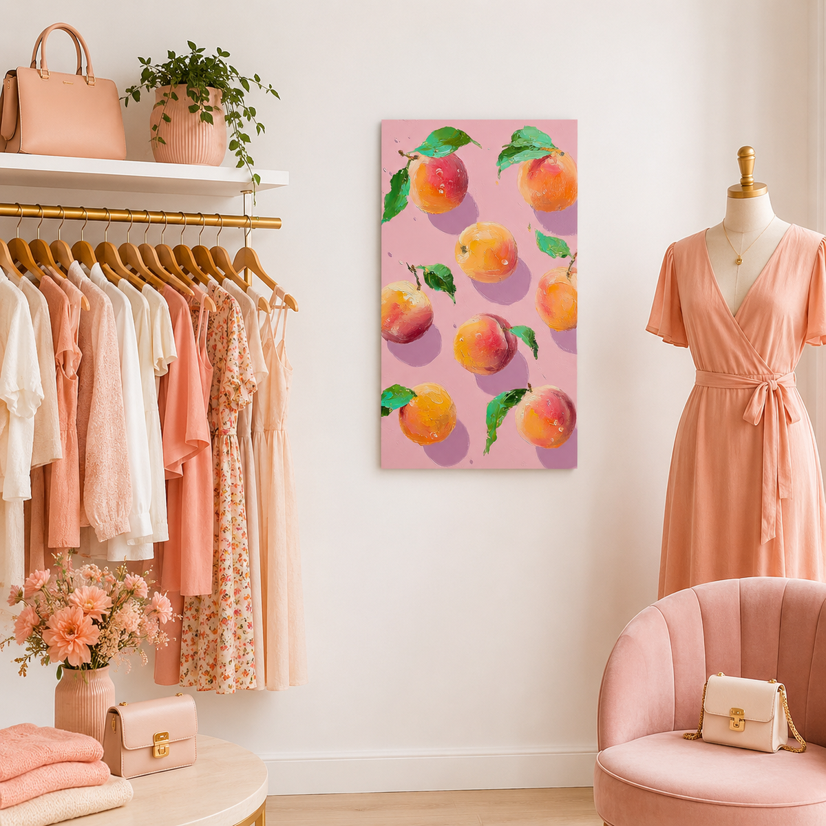 Peach Pop — 3D UV Textured Wall Art Print