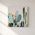 Pastel Prickly Pear Cactus — 3D UV Textured Wall Art Print
