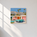 Palm Springs 3D UV textured wall art print on white wall