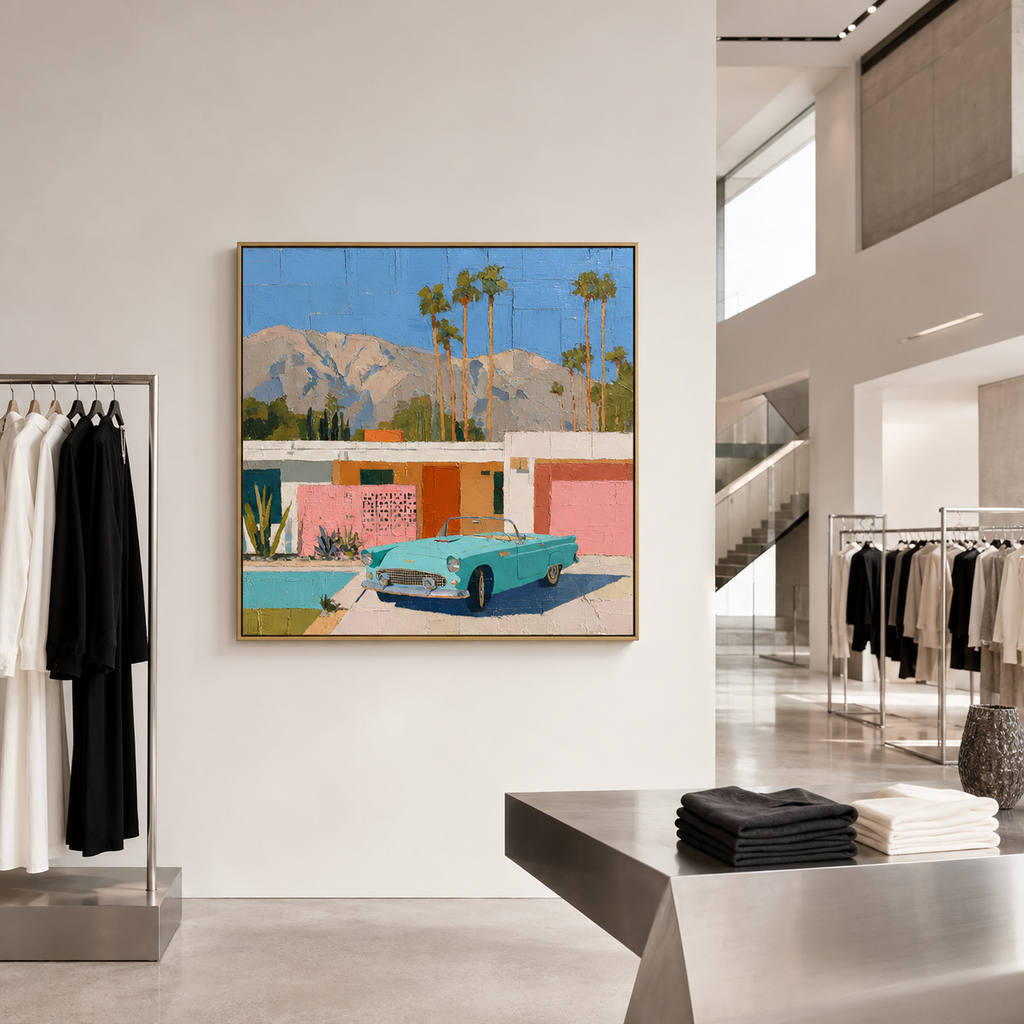Palm Springs wall art print detail view