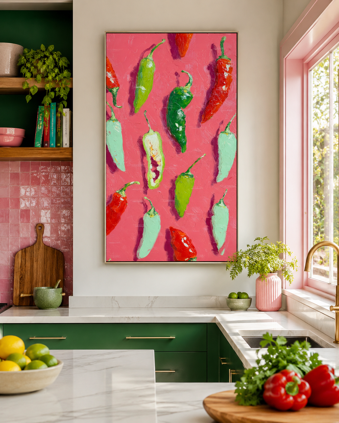 Pepper & Tomatoes Duo— 3D UV Textured Art Print (Choose Your Design)