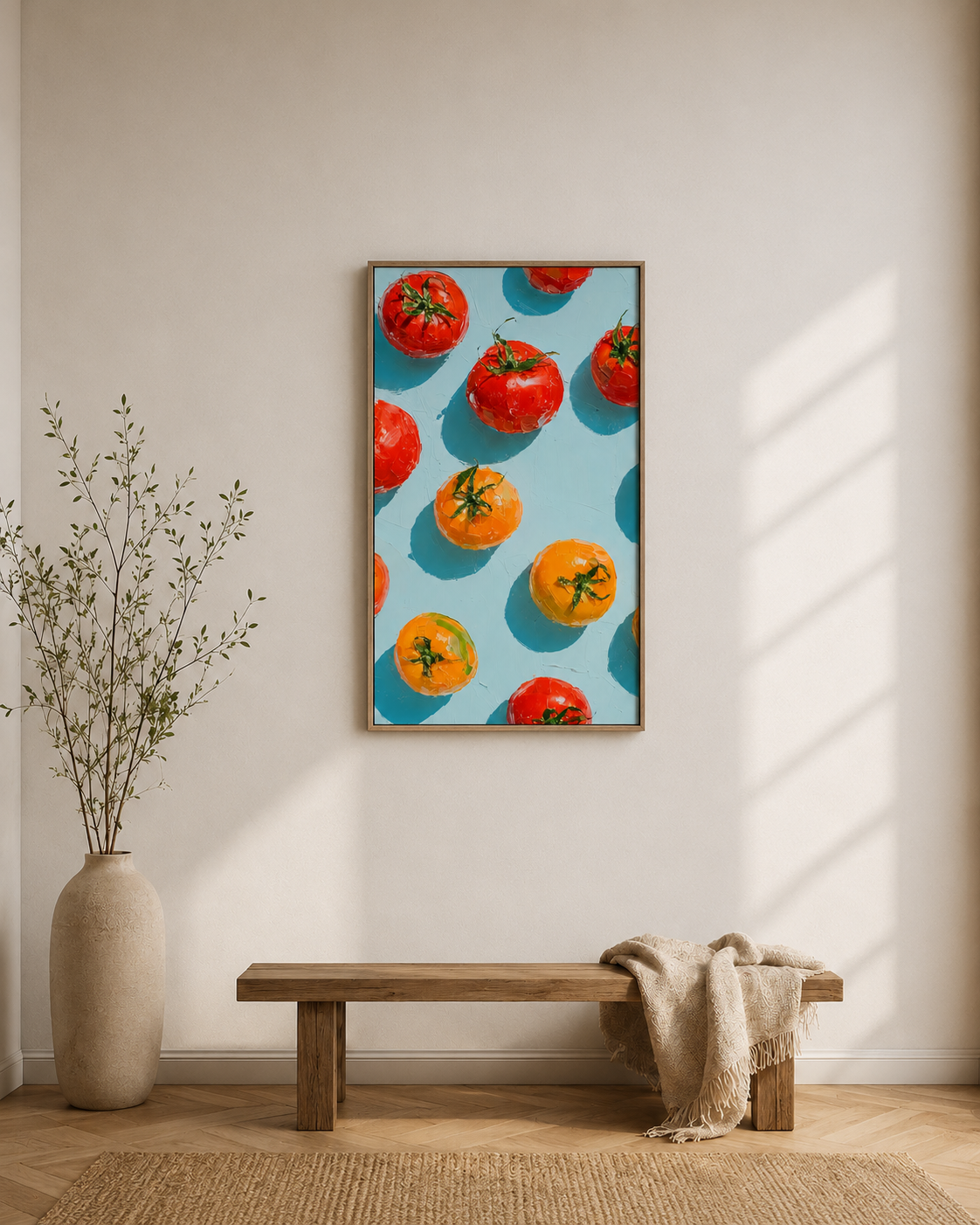 Pepper & Tomatoes Duo— 3D UV Textured Art Print (Choose Your Design)