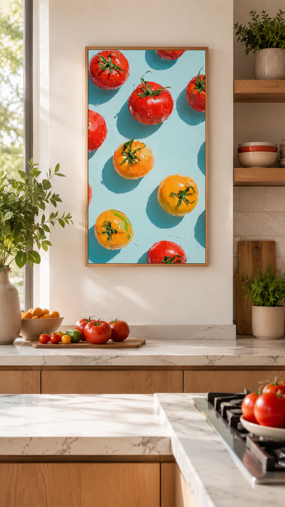 Pepper & Tomatoes Duo— 3D UV Textured Art Print (Choose Your Design)
