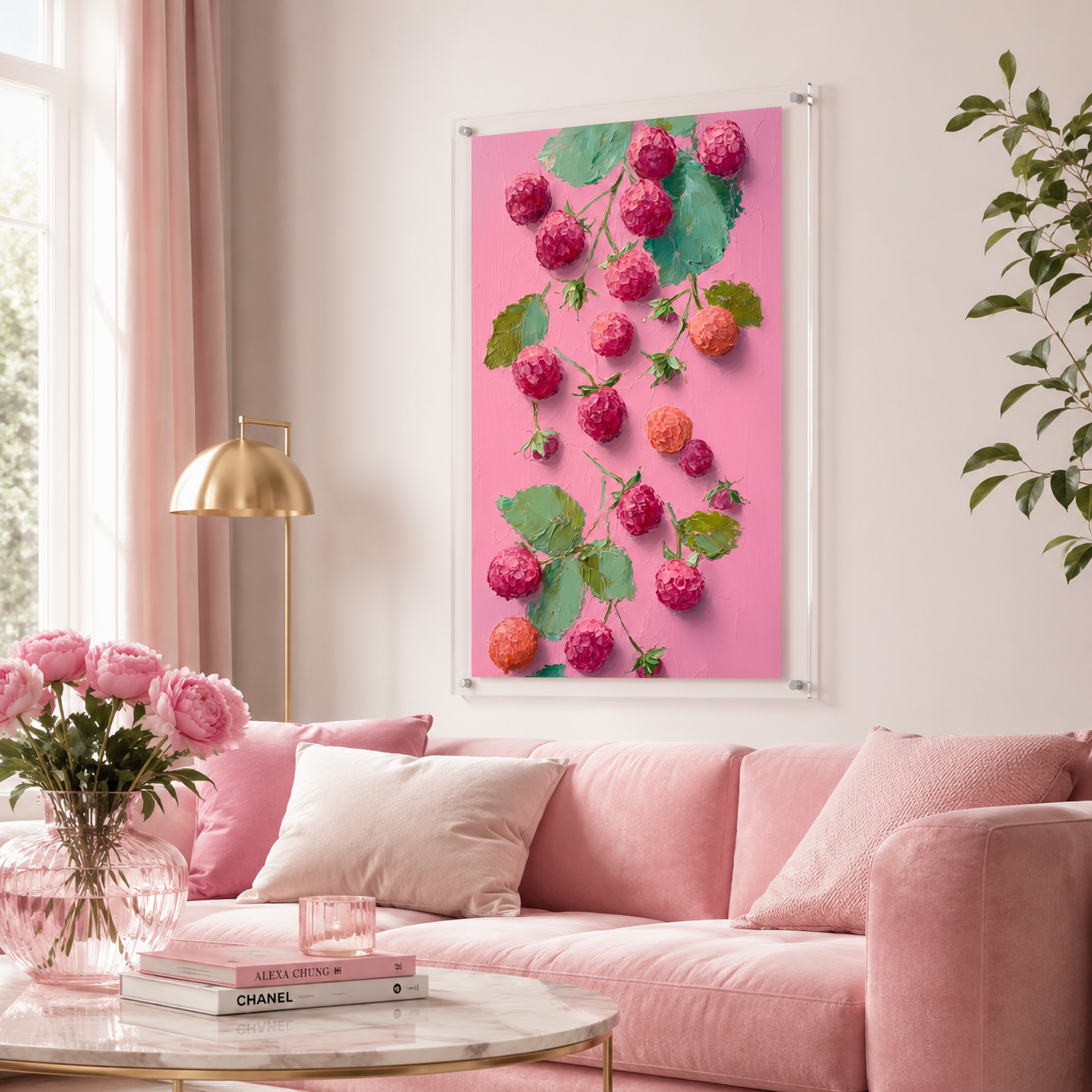 Raspberry Pop — 3D UV Textured Wall Art Print