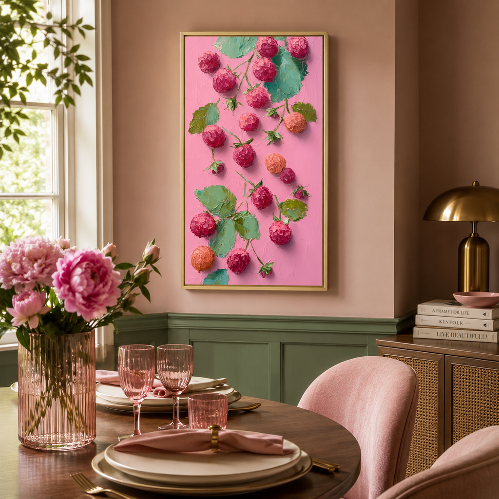 Raspberry Pop — 3D UV Textured Wall Art Print