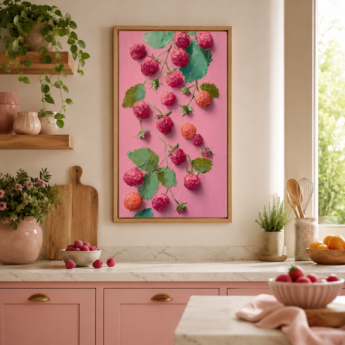 Raspberry Pop — 3D UV Textured Wall Art Print