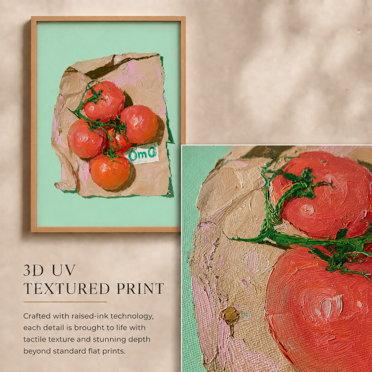 Tomatoes in Bag — 3D UV Textured Wall Art Print