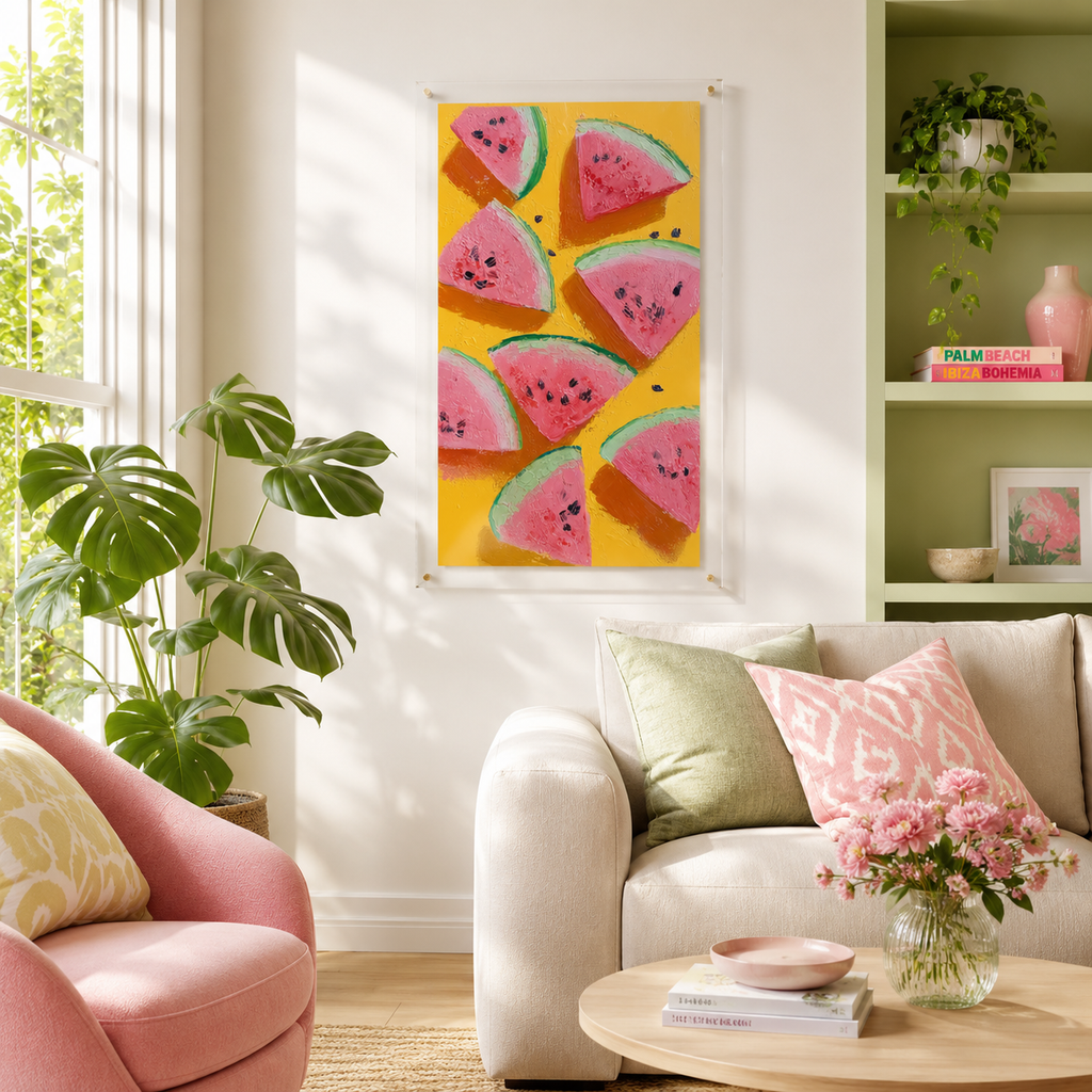 Watermelon Pop — 3D UV Textured Summer Kitchen Wall Art Print
