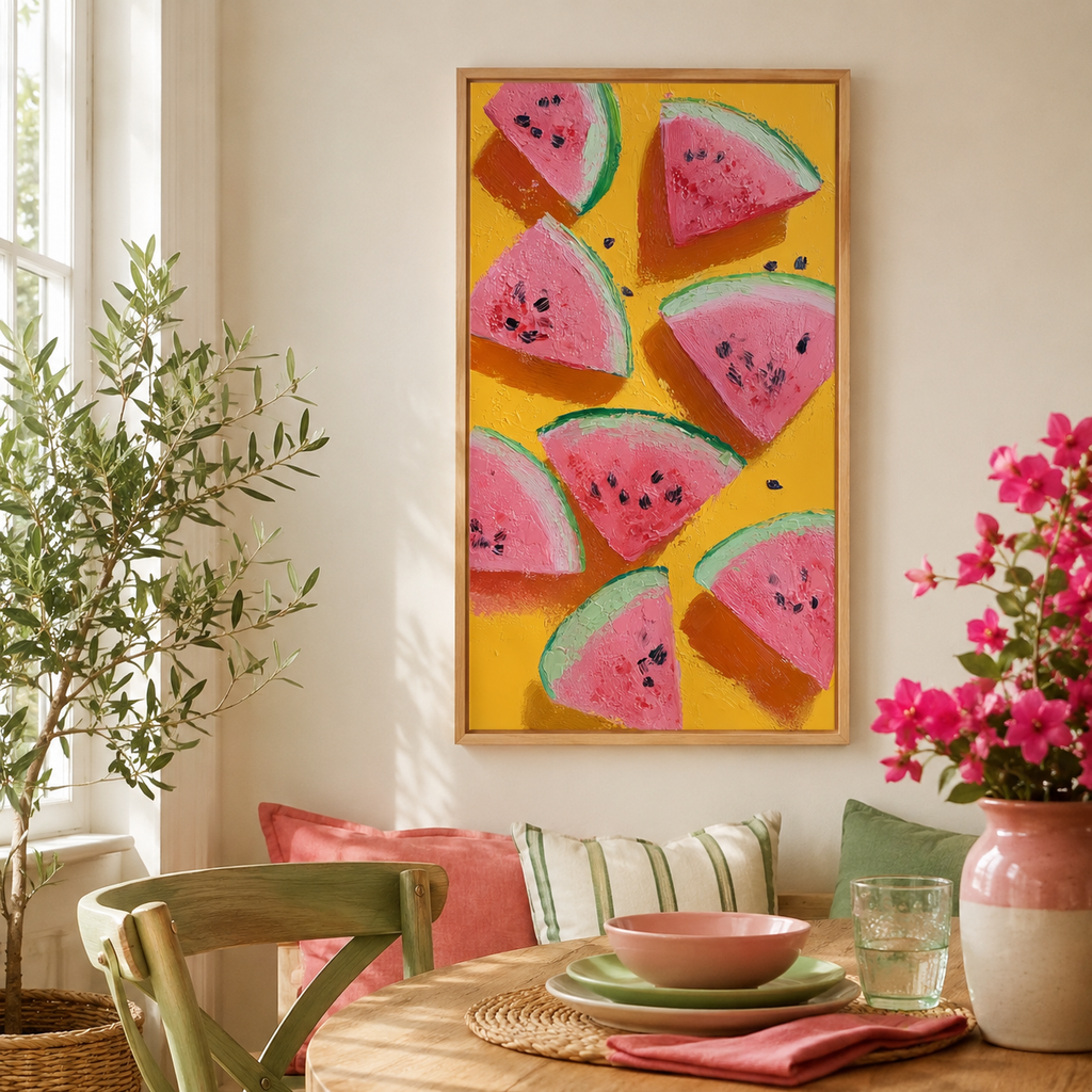 Watermelon Pop — 3D UV Textured Summer Kitchen Wall Art Print