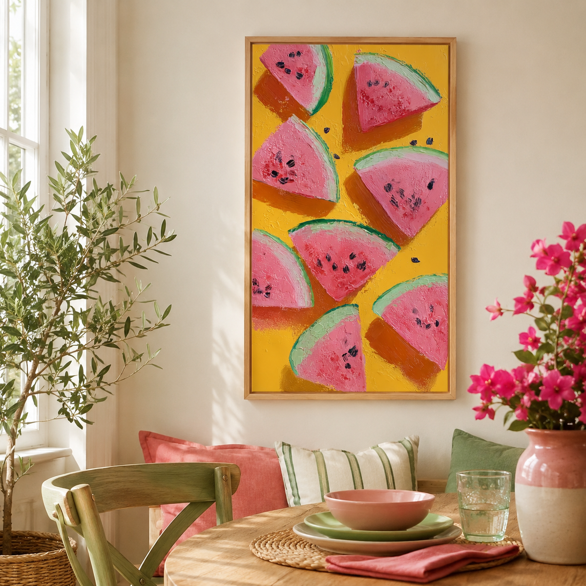 Watermelon Pop — 3D UV Textured Summer Kitchen Wall Art Print