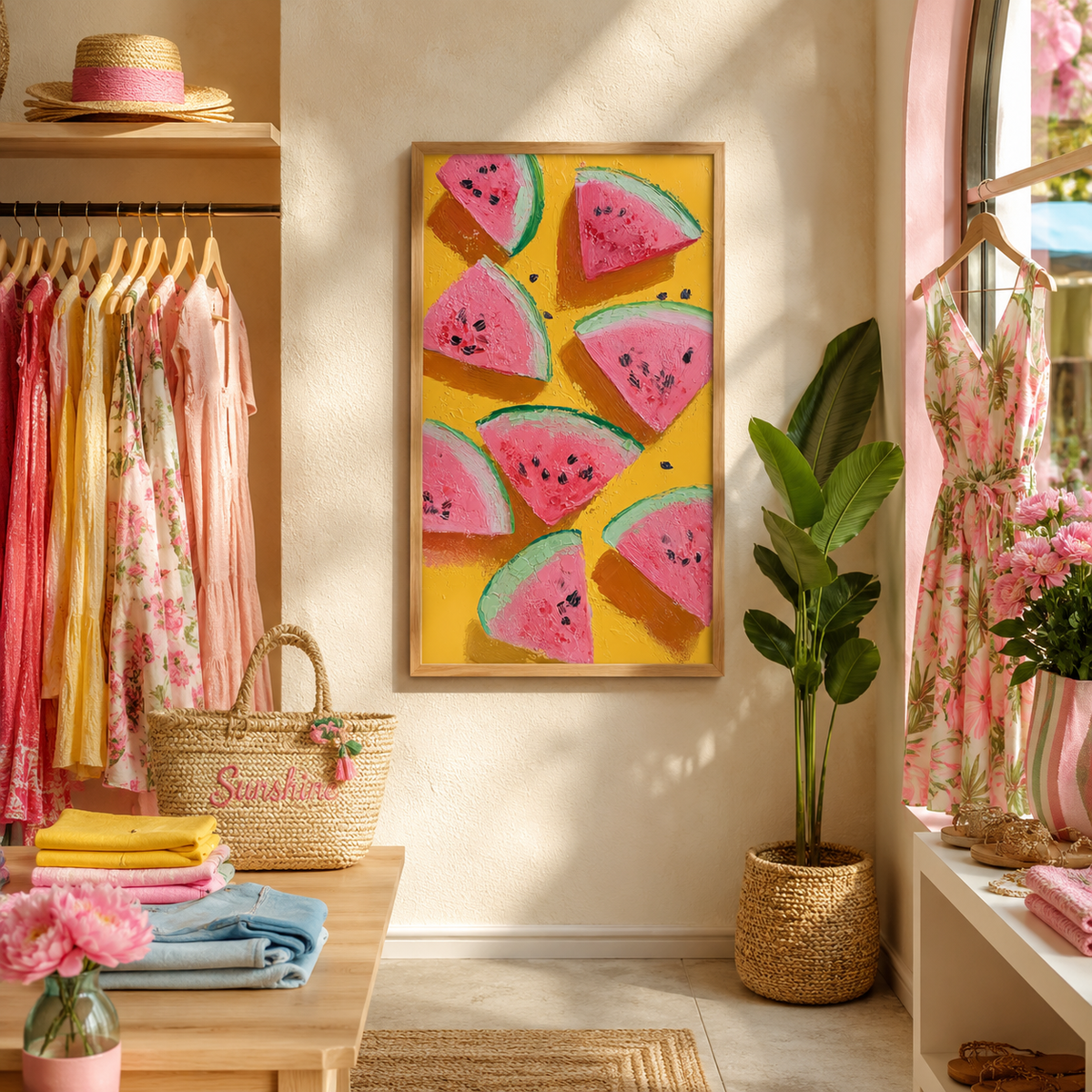 Watermelon Pop — 3D UV Textured Summer Kitchen Wall Art Print