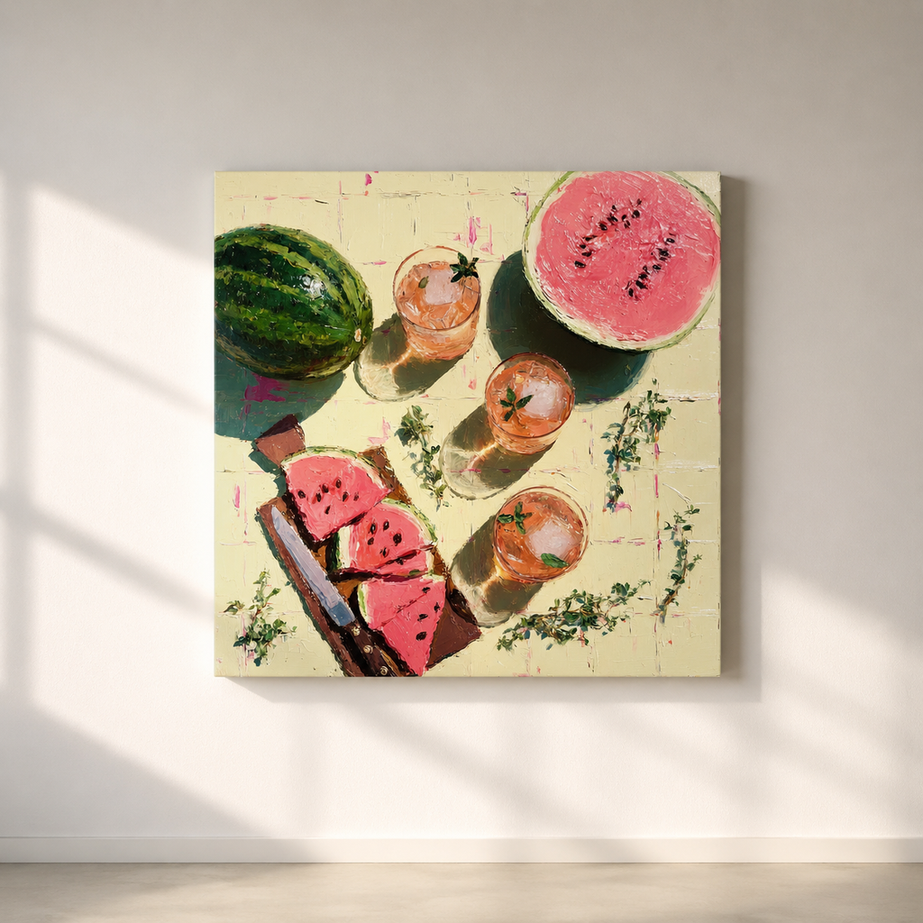 Watermelon Spritz — 3D UV Textured Wall Art Print