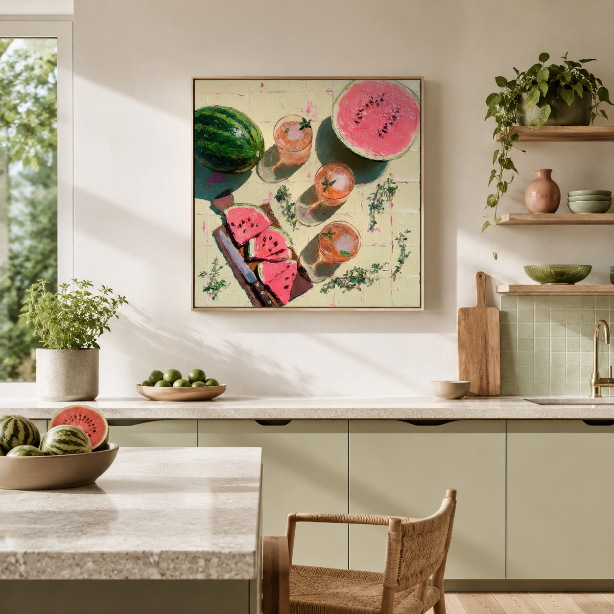 Watermelon Spritz — 3D UV Textured Wall Art Print